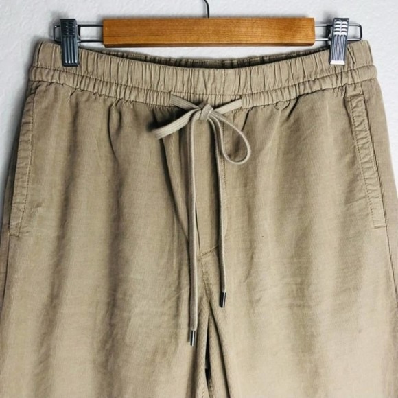 American Eagle Corduroy Jogger Pants US 6 High Waisted Corduroy Pull On Tan - Picture 6 of 13